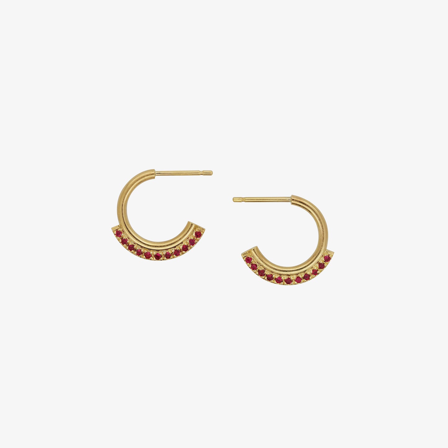 Ruby Hoop Earrings